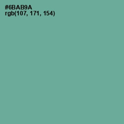 #6BAB9A - Sea Nymph Color Image