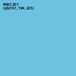 #6BC2E1 - Aquamarine Blue Color Image