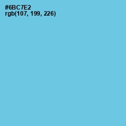 #6BC7E2 - Aquamarine Blue Color Image