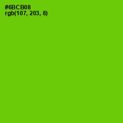 #6BCB08 - Bright Green Color Image