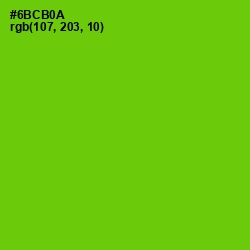 #6BCB0A - Bright Green Color Image