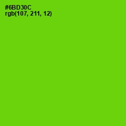 #6BD30C - Bright Green Color Image