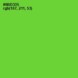 #6BD335 - Bright Green Color Image