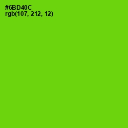 #6BD40C - Bright Green Color Image