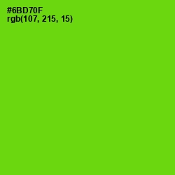 #6BD70F - Bright Green Color Image