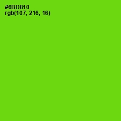 #6BD810 - Bright Green Color Image