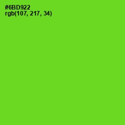 #6BD922 - Bright Green Color Image