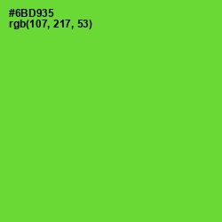 #6BD935 - Bright Green Color Image