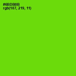 #6BDB0B - Bright Green Color Image