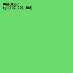 #6BDC6C - Pastel Green Color Image