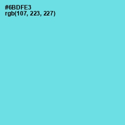 #6BDFE3 - Turquoise Blue Color Image