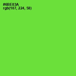 #6BE03A - Bright Green Color Image