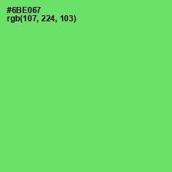 #6BE067 - Screamin' Green Color Image