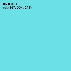 #6BE0E7 - Turquoise Blue Color Image