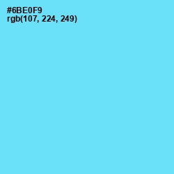 #6BE0F9 - Turquoise Blue Color Image