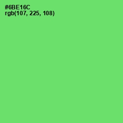 #6BE16C - Screamin' Green Color Image