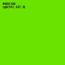 #6BE300 - Bright Green Color Image