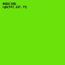 #6BE30B - Bright Green Color Image
