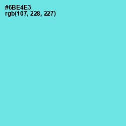 #6BE4E3 - Turquoise Blue Color Image