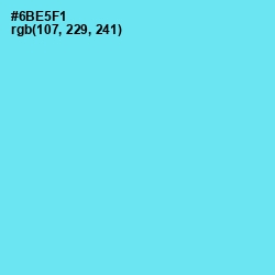 #6BE5F1 - Turquoise Blue Color Image