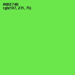 #6BE74B - Screamin' Green Color Image