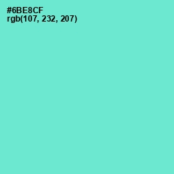 #6BE8CF - Aquamarine Color Image