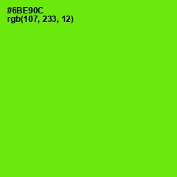 #6BE90C - Bright Green Color Image