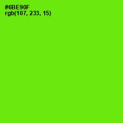 #6BE90F - Bright Green Color Image