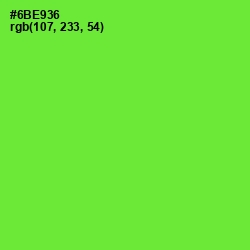 #6BE936 - Bright Green Color Image