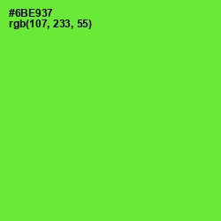 #6BE937 - Bright Green Color Image
