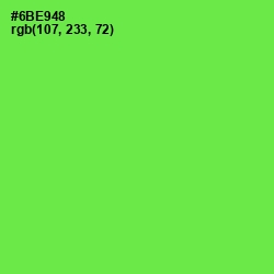 #6BE948 - Screamin' Green Color Image