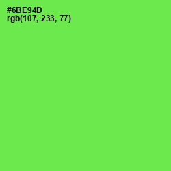 #6BE94D - Screamin' Green Color Image