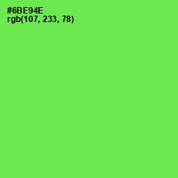 #6BE94E - Screamin' Green Color Image