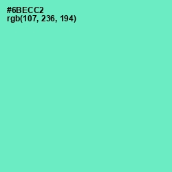 #6BECC2 - Aquamarine Color Image