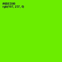 #6BED00 - Bright Green Color Image