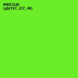 #6BED28 - Bright Green Color Image