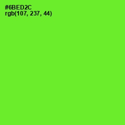 #6BED2C - Bright Green Color Image