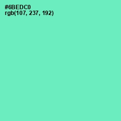 #6BEDC0 - Aquamarine Color Image