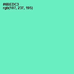 #6BEDC3 - Aquamarine Color Image