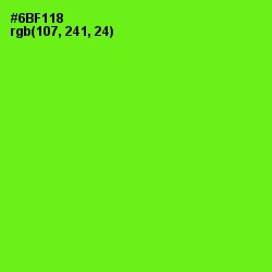 #6BF118 - Bright Green Color Image