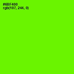 #6BF400 - Bright Green Color Image