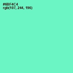 #6BF4C4 - Aquamarine Color Image