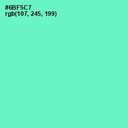 #6BF5C7 - Aquamarine Color Image