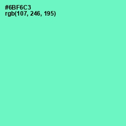 #6BF6C3 - Aquamarine Color Image