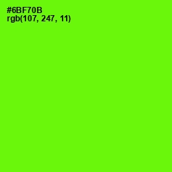 #6BF70B - Bright Green Color Image