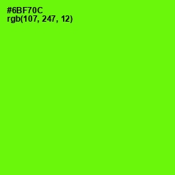 #6BF70C - Bright Green Color Image