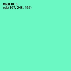 #6BF8C3 - Aquamarine Color Image