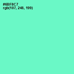 #6BF8C7 - Aquamarine Color Image