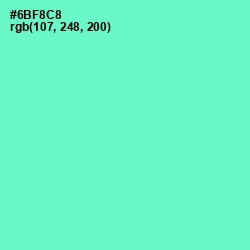#6BF8C8 - Aquamarine Color Image
