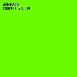 #6BFA00 - Bright Green Color Image